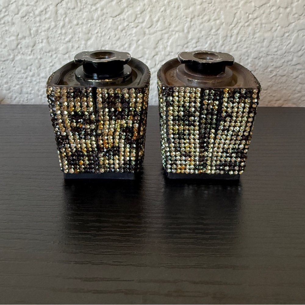 Pashion Footwear Glittering Black and Gold Heels - Picture 4 of 10